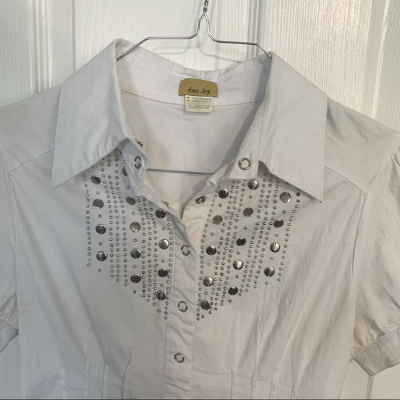 Embellished Lace Back Button-up Bodice Top - Picture 6 of 8